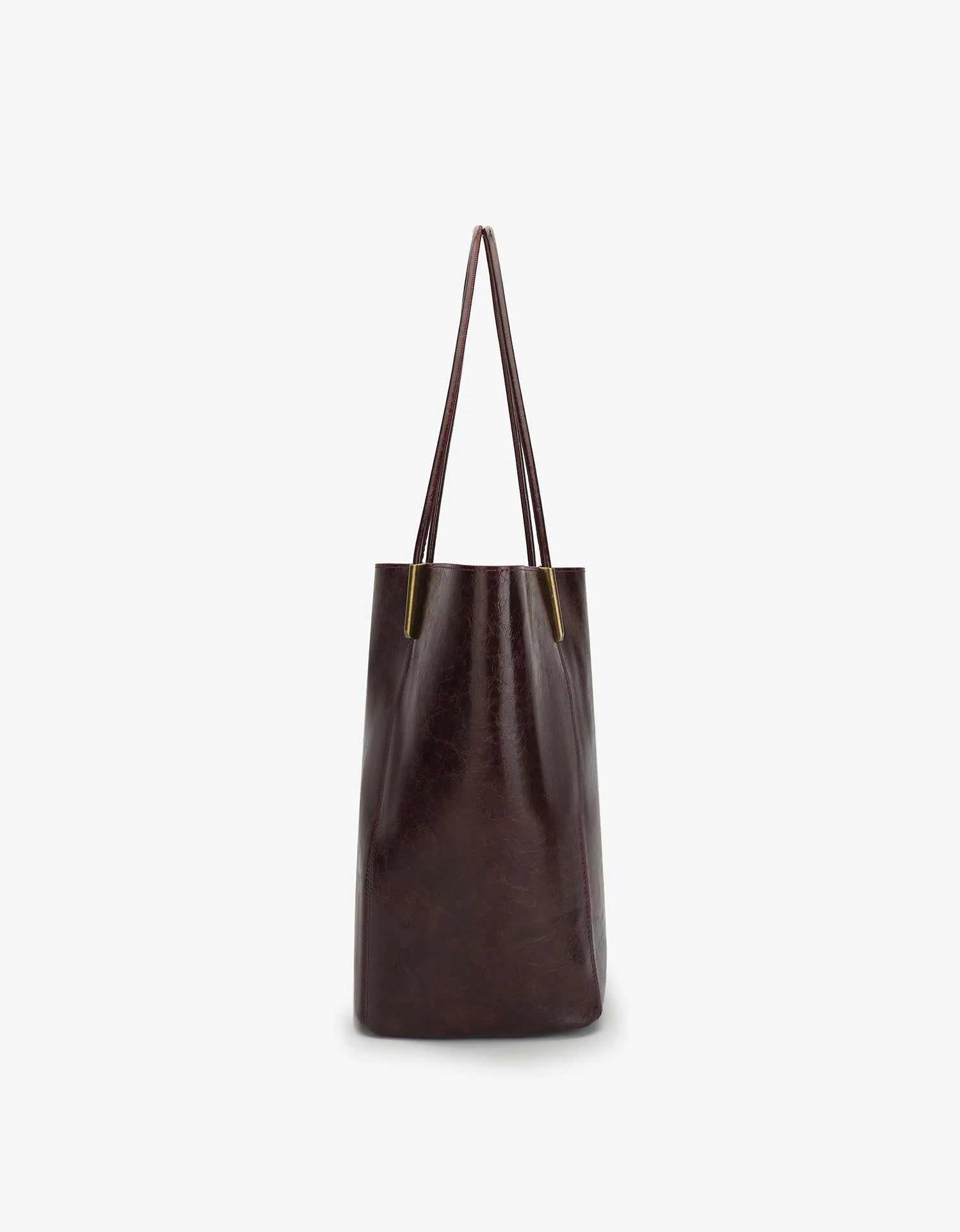 REMI/REID AKIMBO NORTH SOUTH WAXED TOTE BAG - OXBLOOD