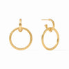 JULIE VOS ASTOR 6-IN-1 CHARM EARRINGS - IRIDESCENT CLEAR CRYSTAL