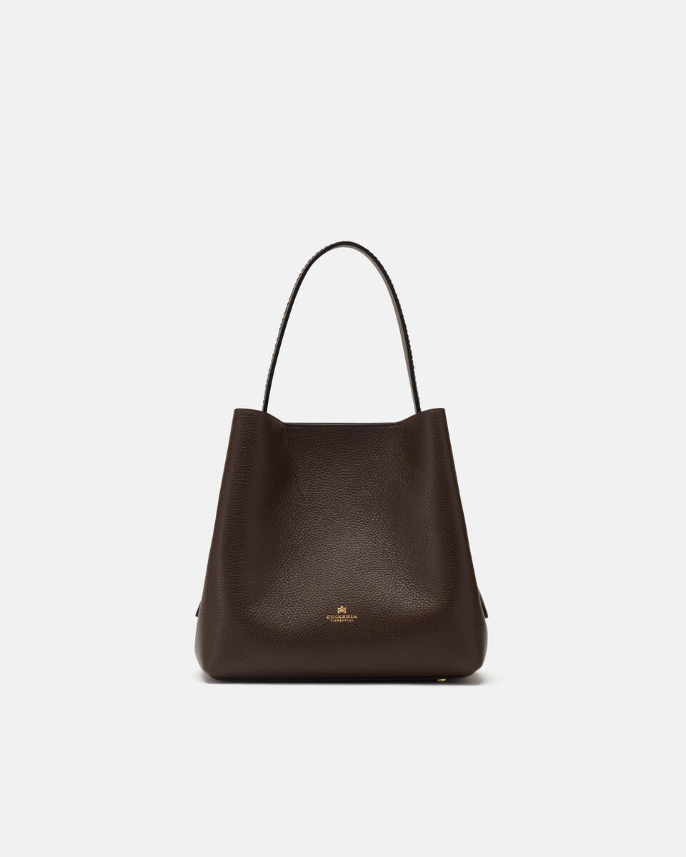 CUOIERIA FIORENTINA CANDY BUCKET BAG - CHOCOLATE