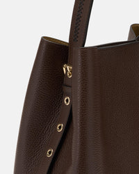 CUOIERIA FIORENTINA CANDY BUCKET BAG - CHOCOLATE