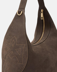 CUOIERIA FIORENTINA MAXIMA LARGE HOBO BAG - CHOCOLATE