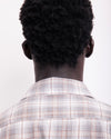 HARTFORD MEN'S CASUAL LIGHT FLANNEL PLAID SHIRT - GREY & NATURAL
