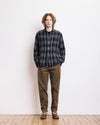 HARTFORD MEN'S CASUAL DOUBLE FACE FLANNEL TARTAN SHIRT - ARMY & NAVY