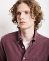 HARTFORD MEN'S CASUAL GINGHAM SHIRT - NAVY & RED