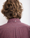 HARTFORD MEN'S CASUAL GINGHAM SHIRT - NAVY & RED