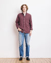 HARTFORD MEN'S CASUAL GINGHAM SHIRT - NAVY & RED