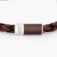 TATEOSSIAN CARBON POP BRACELET - BROWN LEATHER