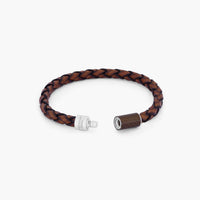 TATEOSSIAN CARBON POP BRACELET - BROWN LEATHER