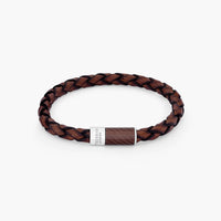 TATEOSSIAN CARBON POP BRACELET - BROWN LEATHER