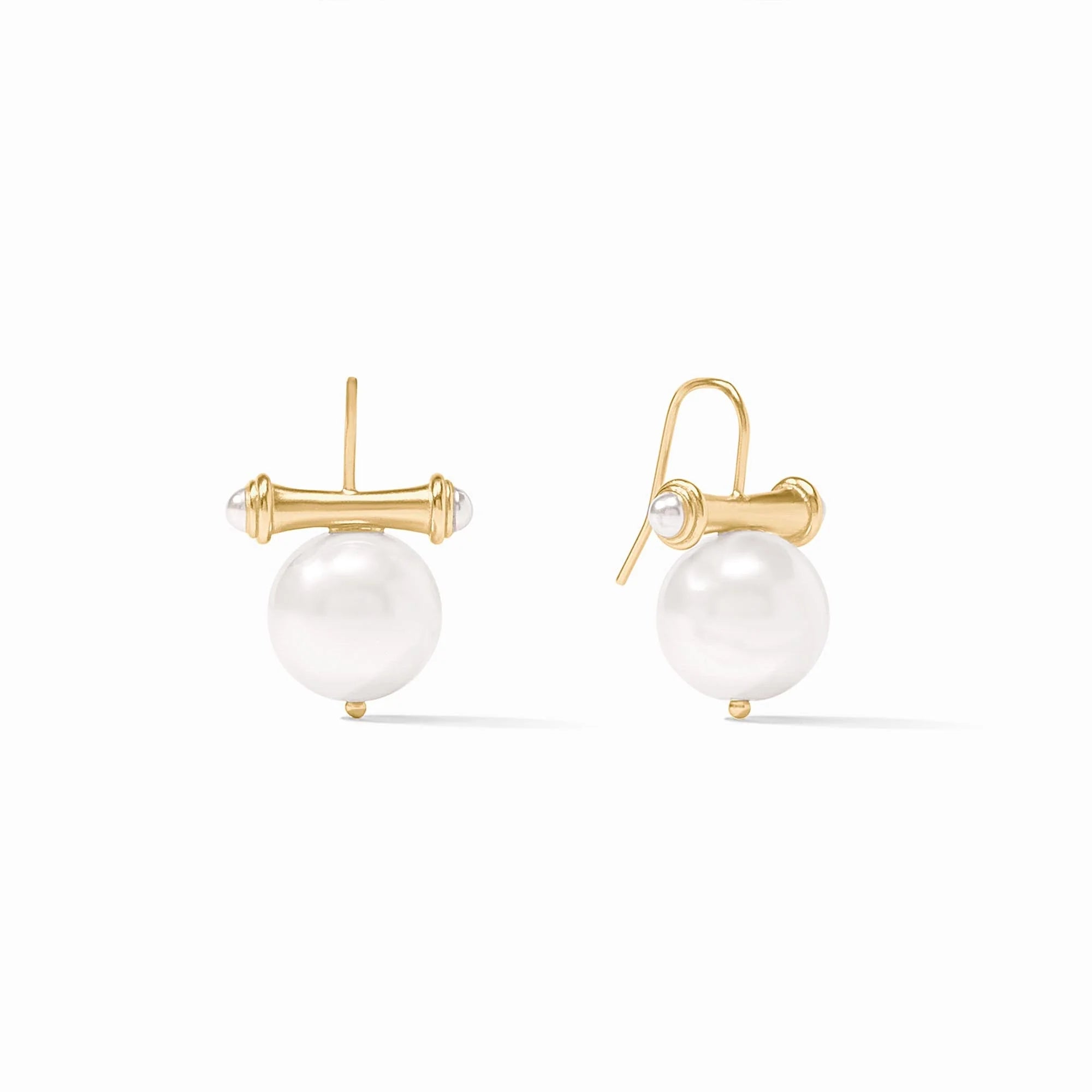 JULIE VOS BAMBOO PEARL EARRING