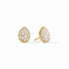 JULIE VOS PAVE TEARDROP STUD - PEARL