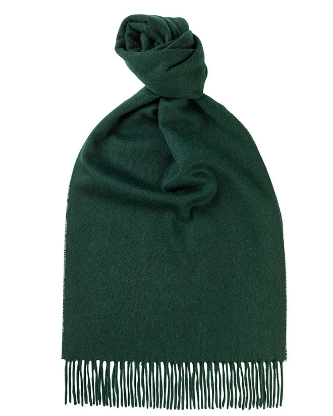 JOSHUA ELLIS CASHMERE SCARF - SOLID BOTTLE GREEN