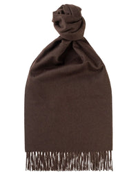 JOSHUA ELLIS CASHMERE SCARF - SOLID CHOCOLATE