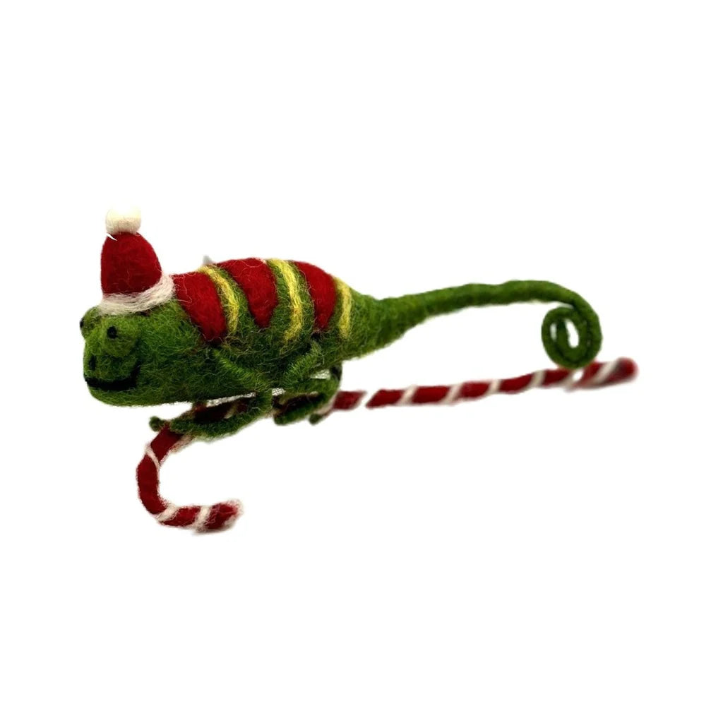AMICA FELT - CHRISTMAS CHAMELEON ON CANDY CANE
