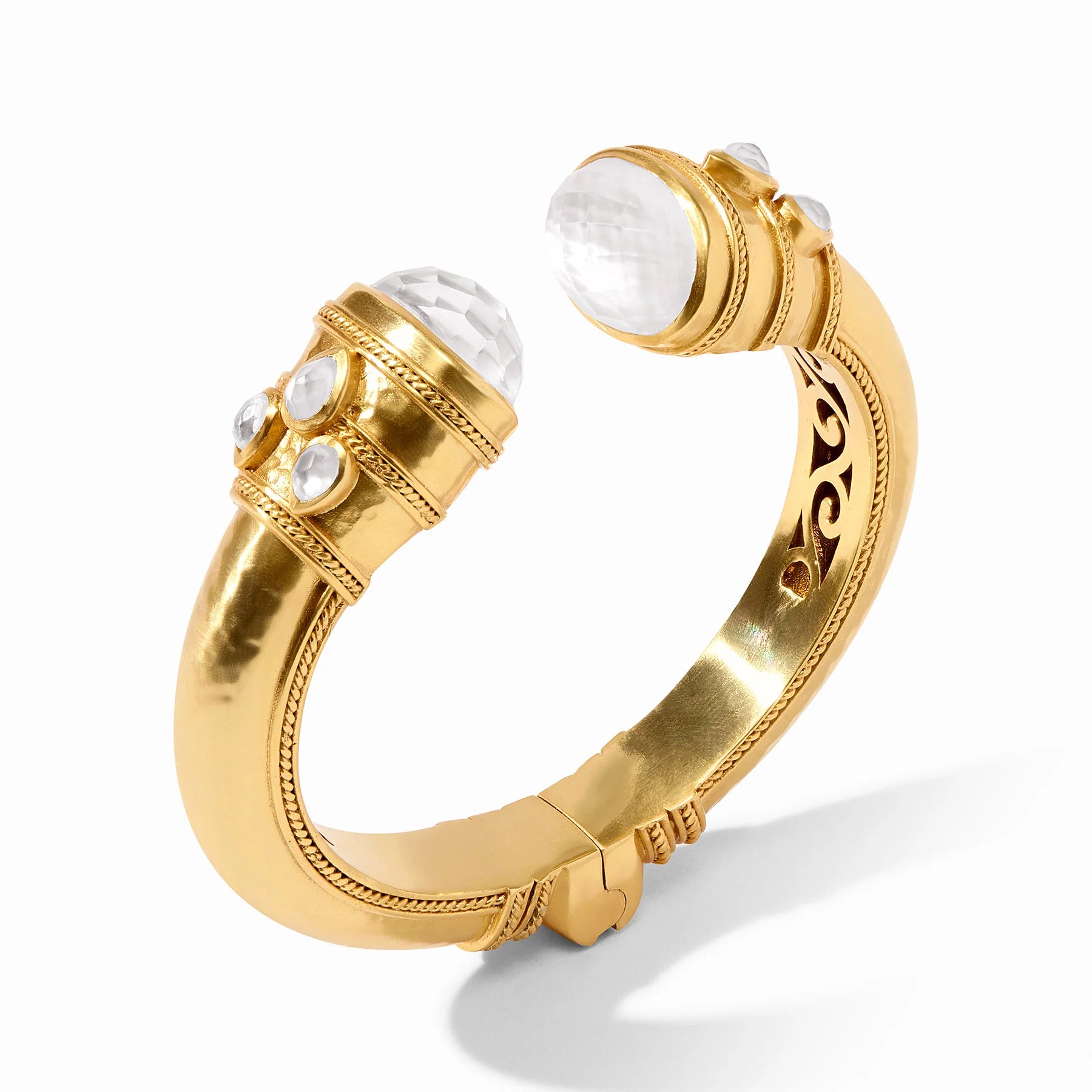 JULIE VOS CANNES CUFF - IRIDESCENT CLEAR CRYSTAL