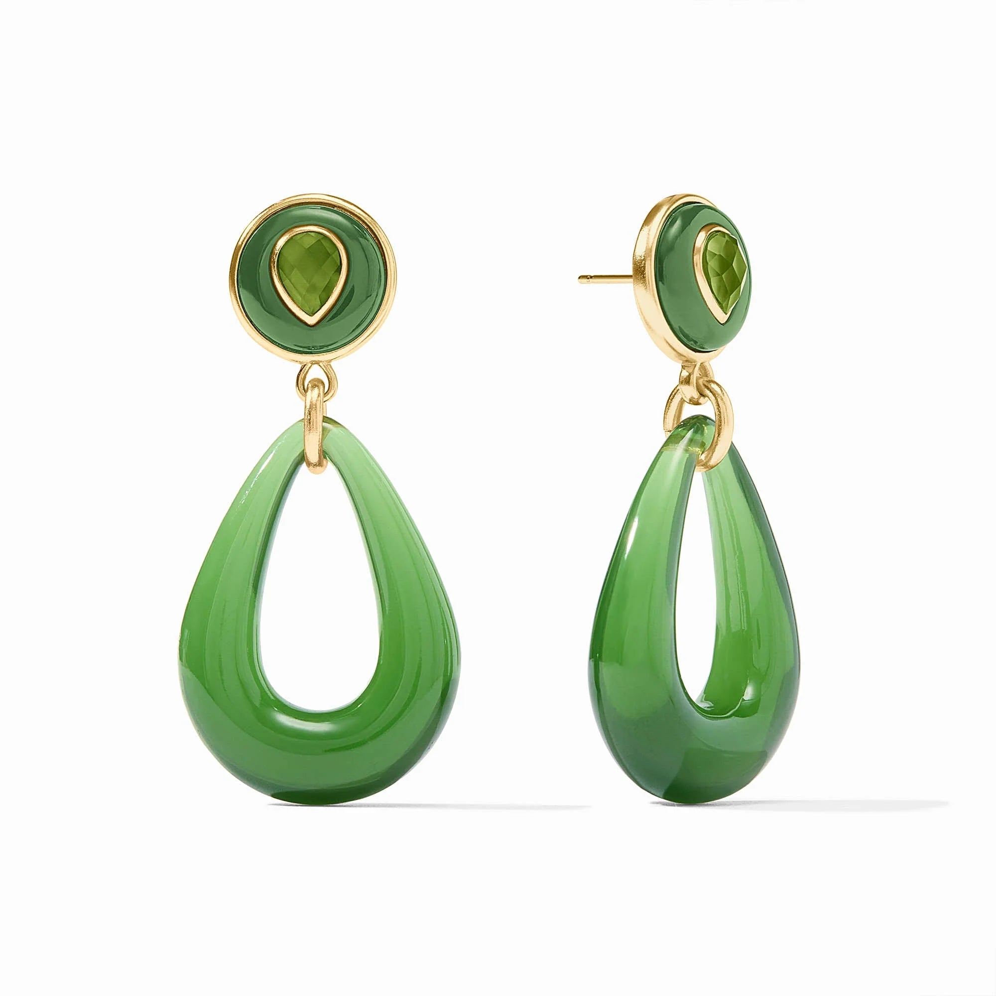 JULIE VOS CARNABY STATEMENT EARRING - PALMETTO GREEN