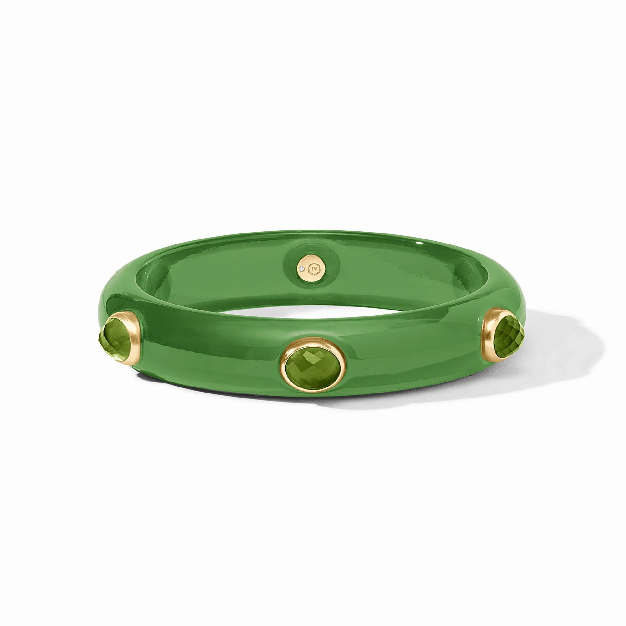 JULIE VOS CARNABY STONE BANGLE - PALMETTO GREEN - MEDIUM