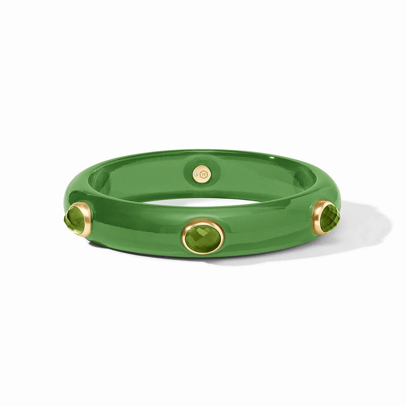 JULIE VOS CARNABY STONE BANGLE - PALMETTO GREEN - MEDIUM