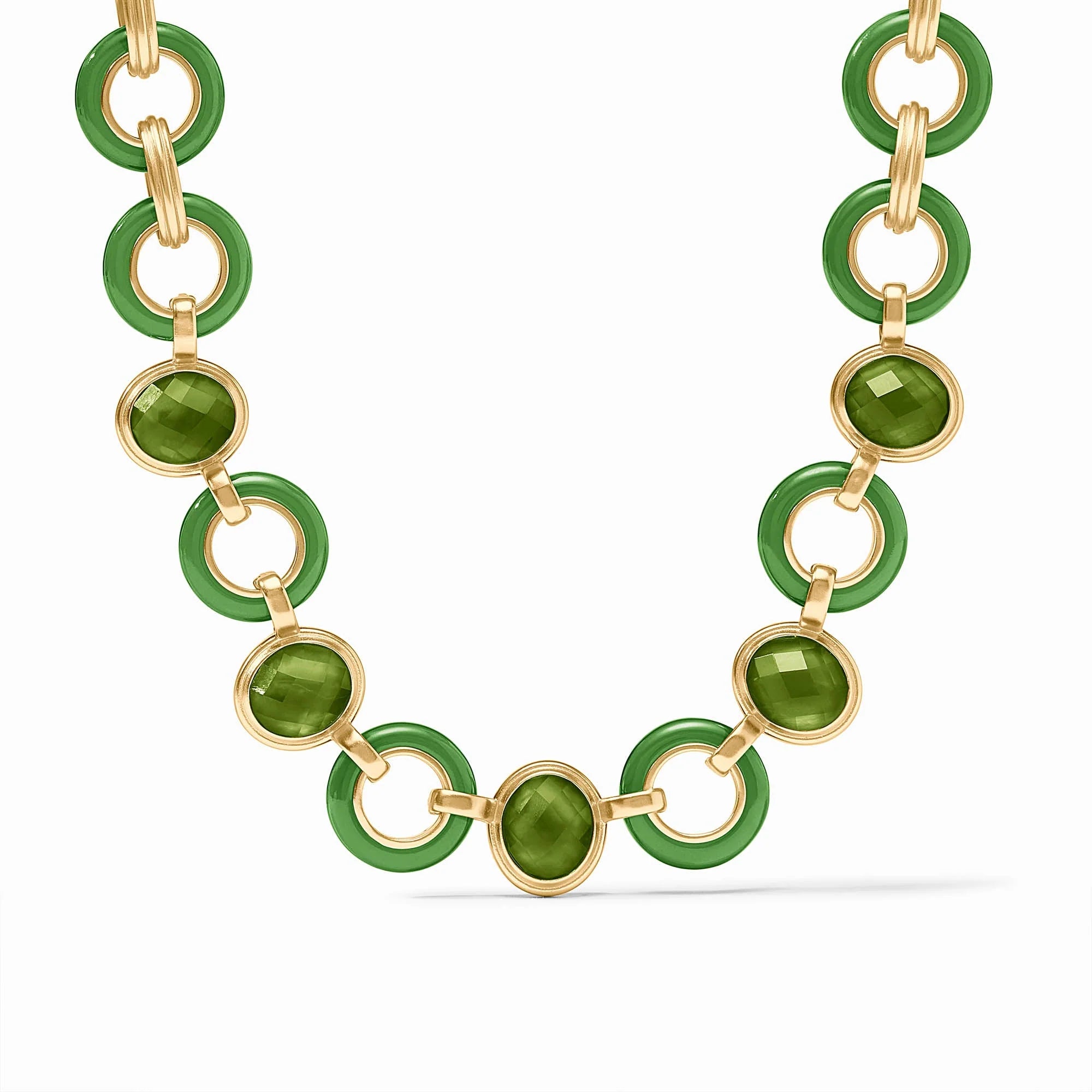 JULIE VOS CARNABY STONE NECKLACE - PALMETTO GREEN