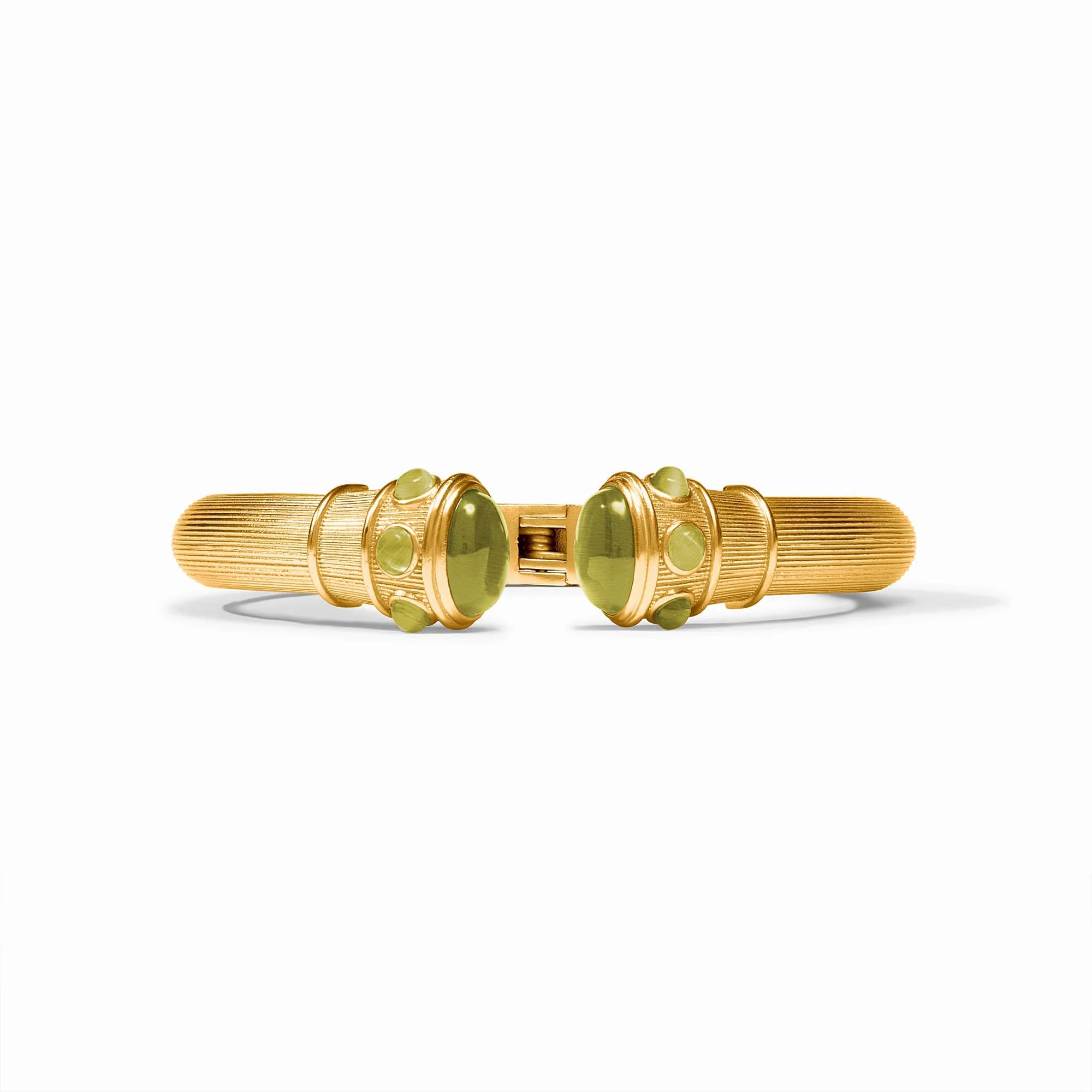JULIE VOS COBBLESTONE DEMI CUFF - GREEN CAT'S EYE