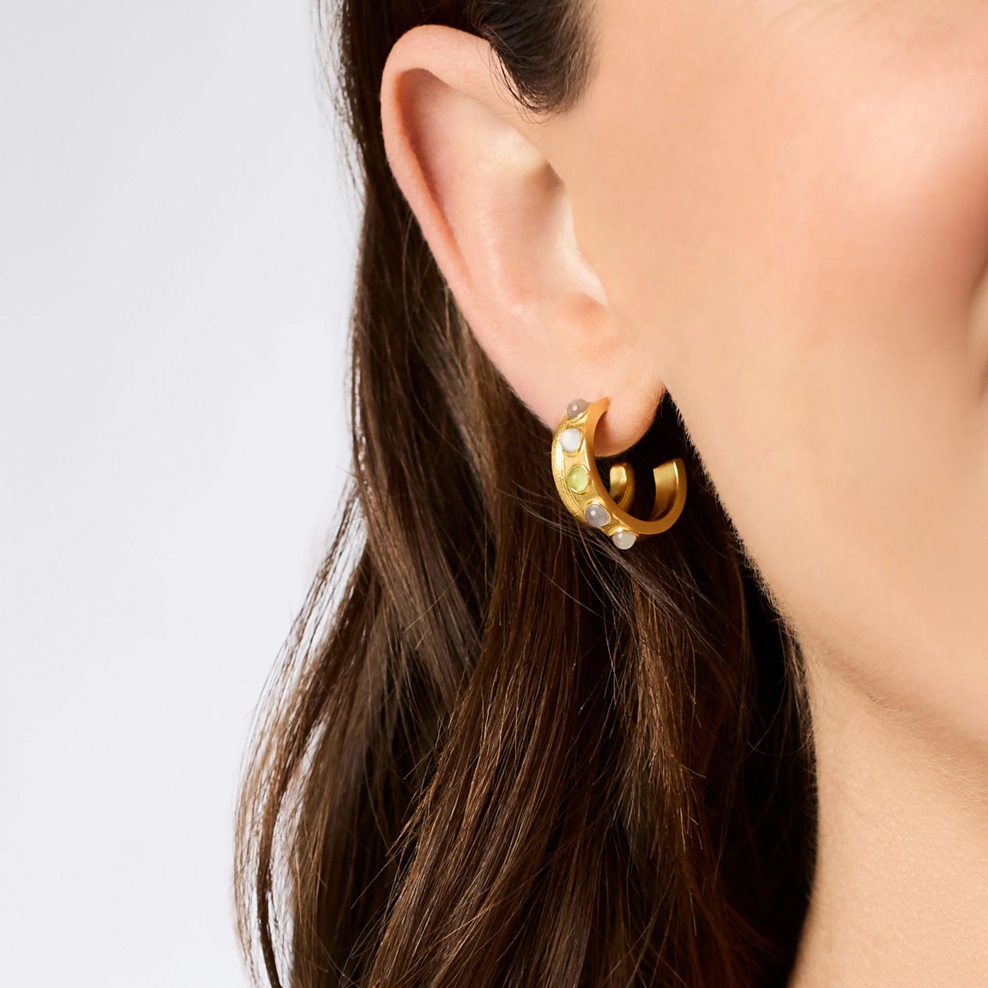 JULIE VOS COBBLESTONE DOUBLE HOOP
