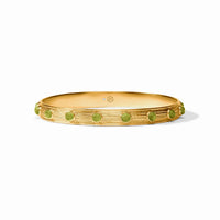JULIE VOS COBBLESTONE STONE BANGLE - GREEN CAT'S EYE