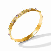 JULIE VOS COBBLESTONE STONE BANGLE - GREEN CAT'S EYE