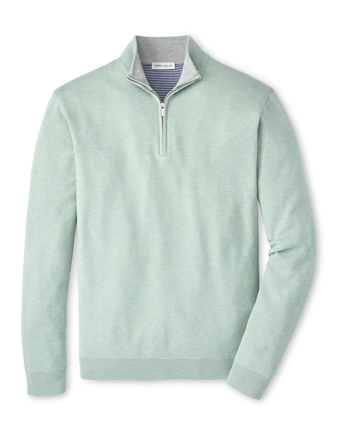 PETER MILLAR COOLSPUN COTTON QUARTER-ZIP SWEATER - GRANDVIEW