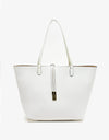 REMI/REID DEPARTURE REVERSIBLE TOTE BAG - WHITE/GOLD