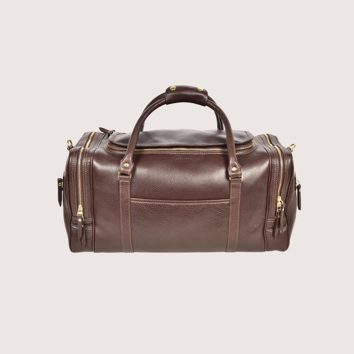 ASTON LEATHER - HENLEY CARRY-ON BAG - BROWN LEATHER