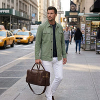 ASTON LEATHER - HENLEY CARRY-ON BAG - BROWN LEATHER