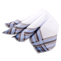 DION 3-PACK COTTON HANKIES - RED/BLUE/BROWN