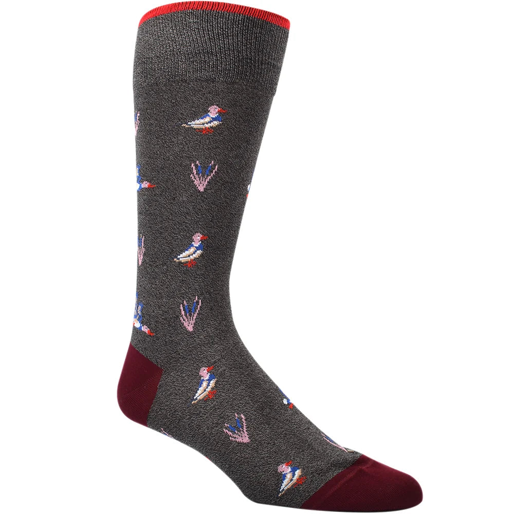 DION EXECUTIVE LENGTH MEN'S SOCK -MALLARD - CHARCOAL