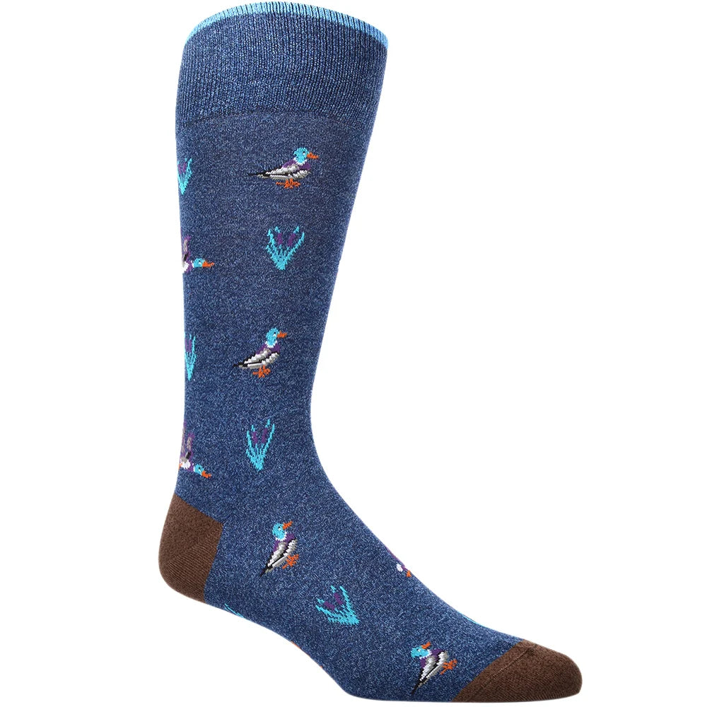 DION EXECUTIVE LENGTH MEN'S SOCK -MALLARD - DARK DENIM