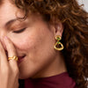 JULIE VOS DOLCE STATEMENT EARRING - OBSIDIAN BLACK