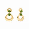 JULIE VOS DOLCE STATEMENT EARRING - IRIDESCENT PALMETTO GREEN