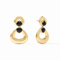 JULIE VOS DOLCE STATEMENT EARRING - OBSIDIAN BLACK