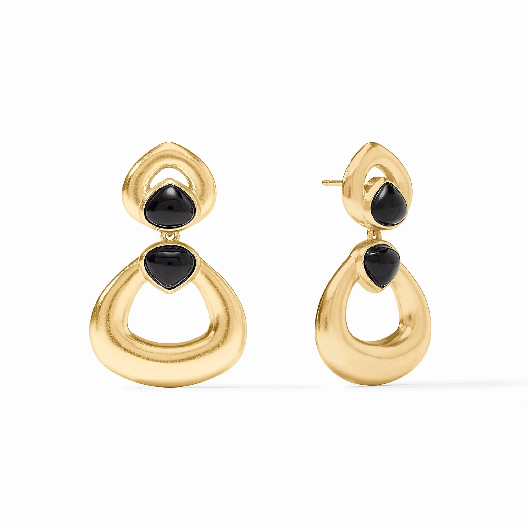 JULIE VOS DOLCE STATEMENT EARRING - OBSIDIAN BLACK