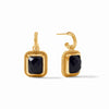 JULIE VOS CHEVAL HOOP & CHARM EARRING - OBSIDIAN BLACK