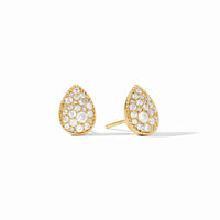 JULIE VOS PAVE TEARDROP STUD - CUBIC ZIRCONIA