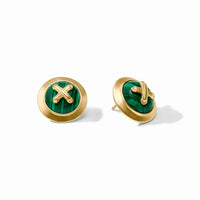 JULIE VOS ESSEX STUD - MALACHITE GREEN