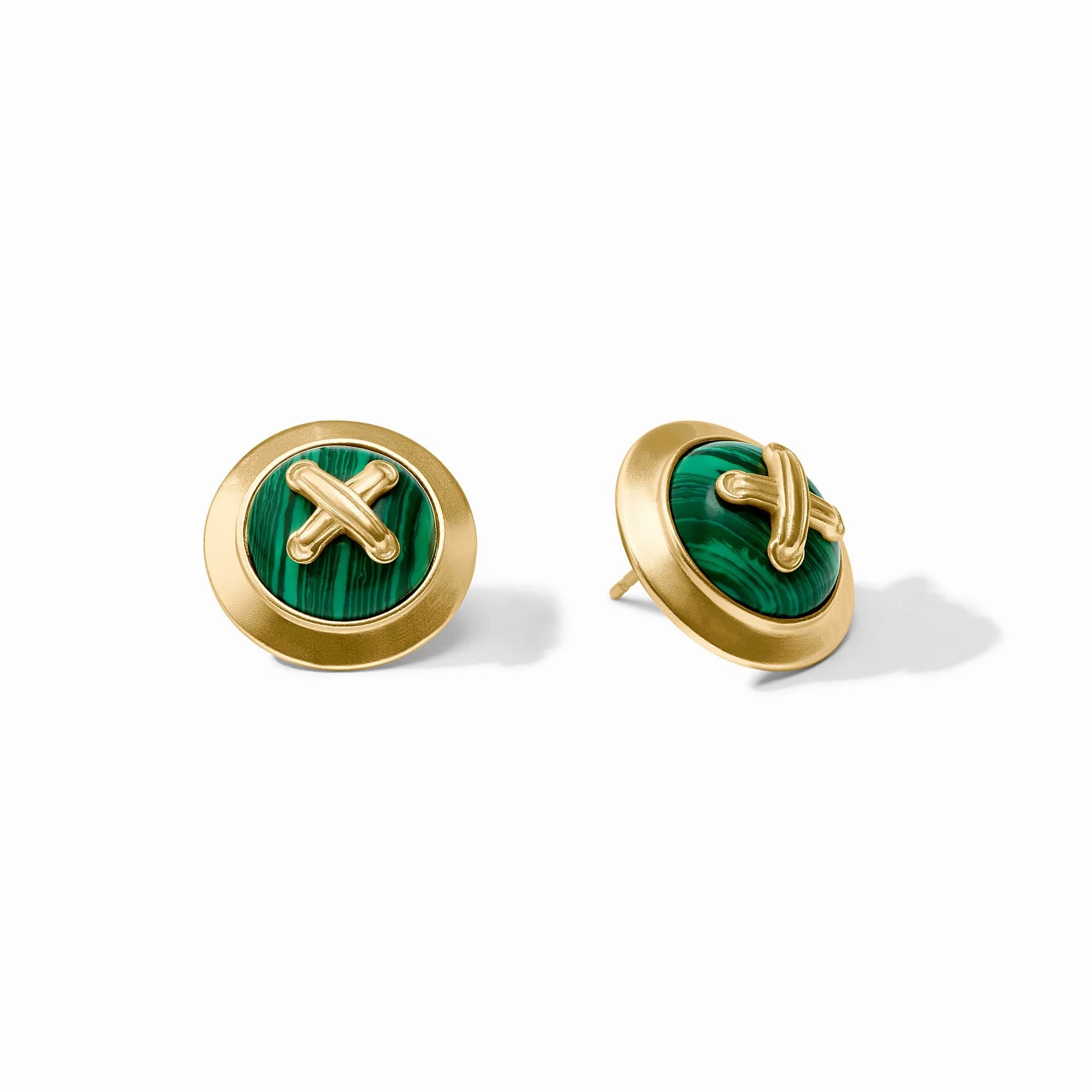 JULIE VOS ESSEX STUD - MALACHITE GREEN