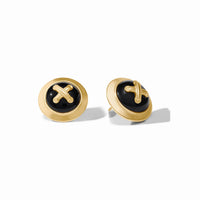 JULIE VOS ESSEX STUD - OBSIDIAN BLACK