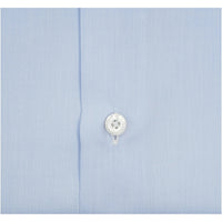 Button Down SF light blue cotton twill melange long sleeve shirt with mother-of-pearl buttons.