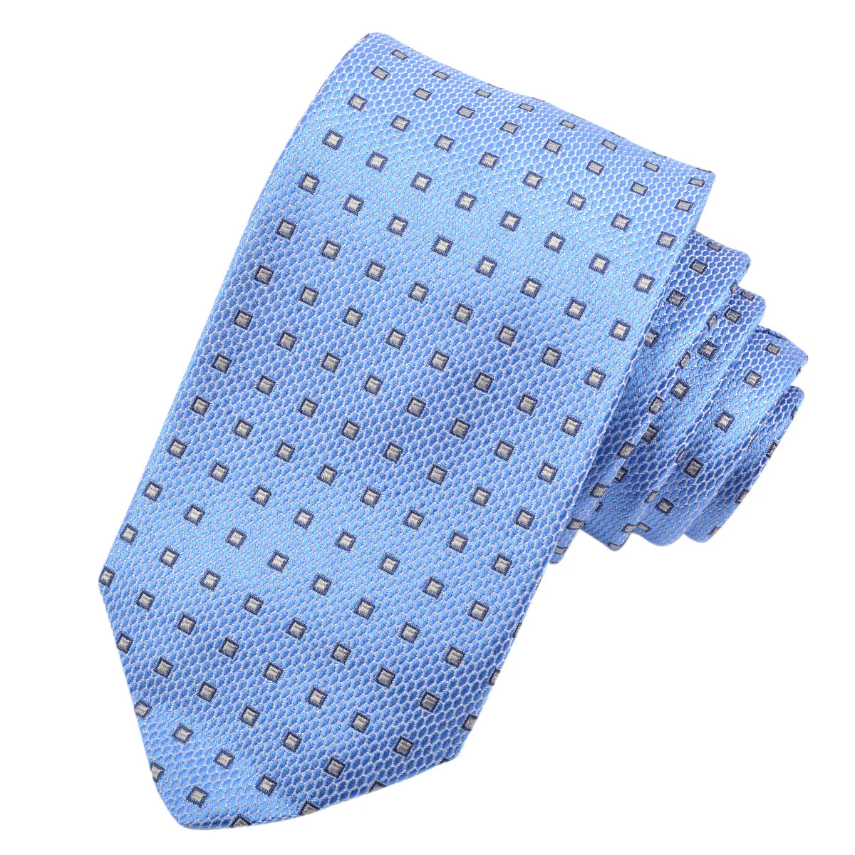 DION SILK TIE - LIGHT BLUE MODERN NEAT