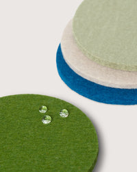 GRAF LANTZ - BIERFILZL MERINO WOOL ROUND COASTER MULTI 4 PACK - TERRAIN