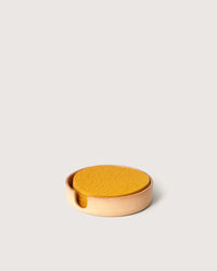 GRAF LANTZ - KOBON LEATHER ROUND TRAY - NATURAL