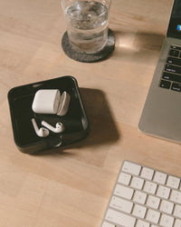 GRAF LANTZ - KOBON LEATHER SQUARE TRAY - BLACK