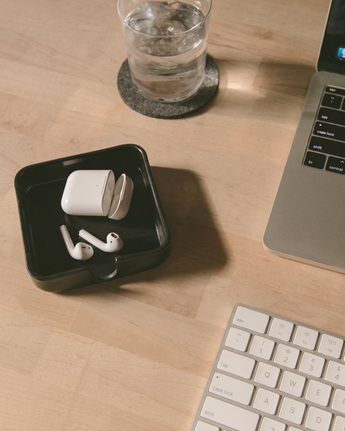 GRAF LANTZ - KOBON LEATHER SQUARE TRAY - BLACK