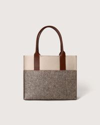 GRAF LANTZ - JAUNT MERINO WOOL MIDI TOTE - ASH BROWN/FEATHER